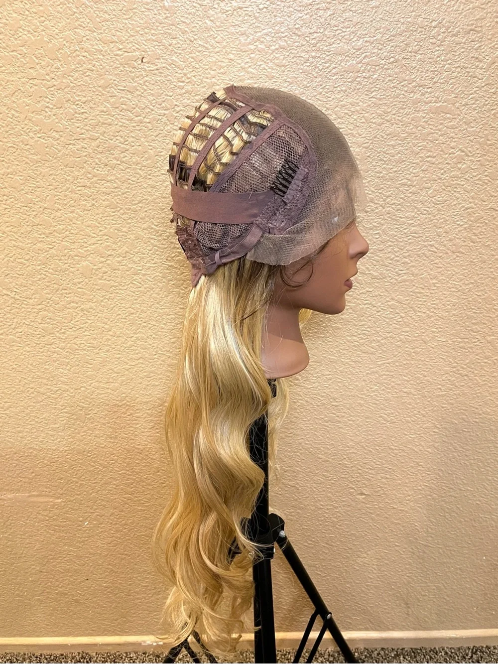 Blonde Long Wavy Lace Front Wig - Natural Blonde